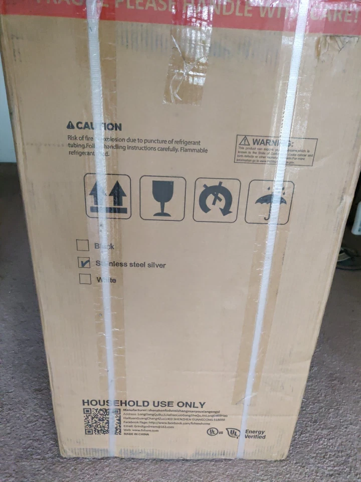 FOHERE BC-90U-E  3.2 Cu. Ft Mini Fridge with Freezer, Compact Small Refrigerator - Image 2 of 4