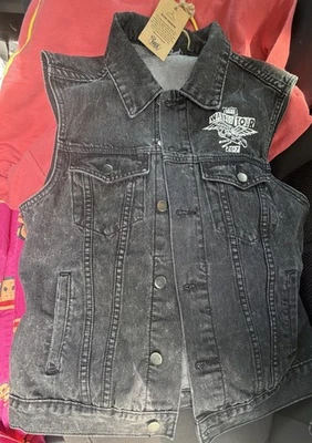 Warped Tour 2017 Vans journeys Exclusive Denim Vest Denim Jacket Vintage S Punk - Image 1 of 4