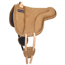 HILASON Horse Bareback Saddle Pad Anti Slip Base Suede Leather Tan | Baretek