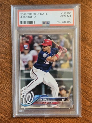 2018 Topps Update Juan Soto Rookie Card #US300 Nationals RC PSA 10 GEM MT