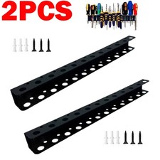 2X Wall Mounted Screwdriver Holder Organizer Home Garage Hand Tool Storage Shelf