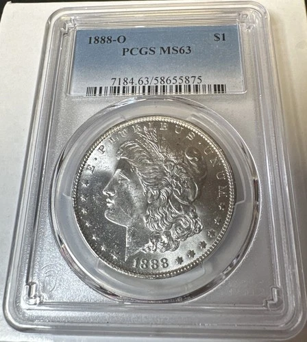 1888-O Morgan Silver Dollar $1 PCGS MS 63.