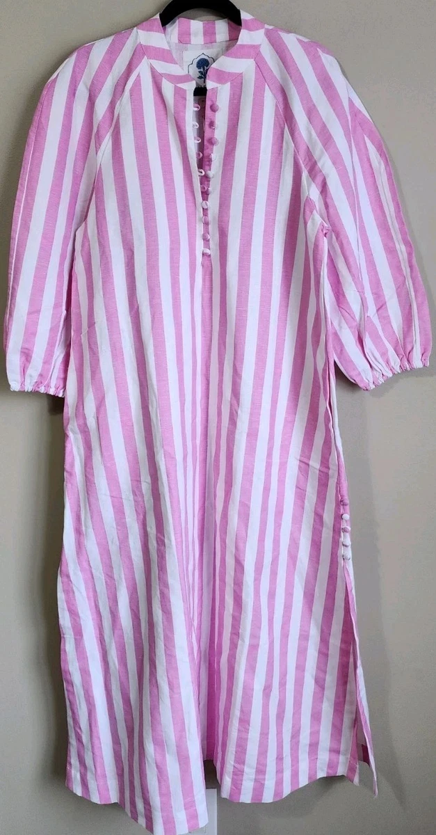 Linen 3/4 Sleeve Striped Regular Size Dresses for Women for sale | eBay