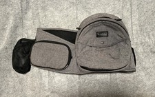 tushbaby Hip Seat Baby Carrier Gray Black Belt Pockets