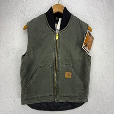 Carhartt Sandstone Vest Arctic Quilt Lined Mens Small V02 MOS Moss Green NWT