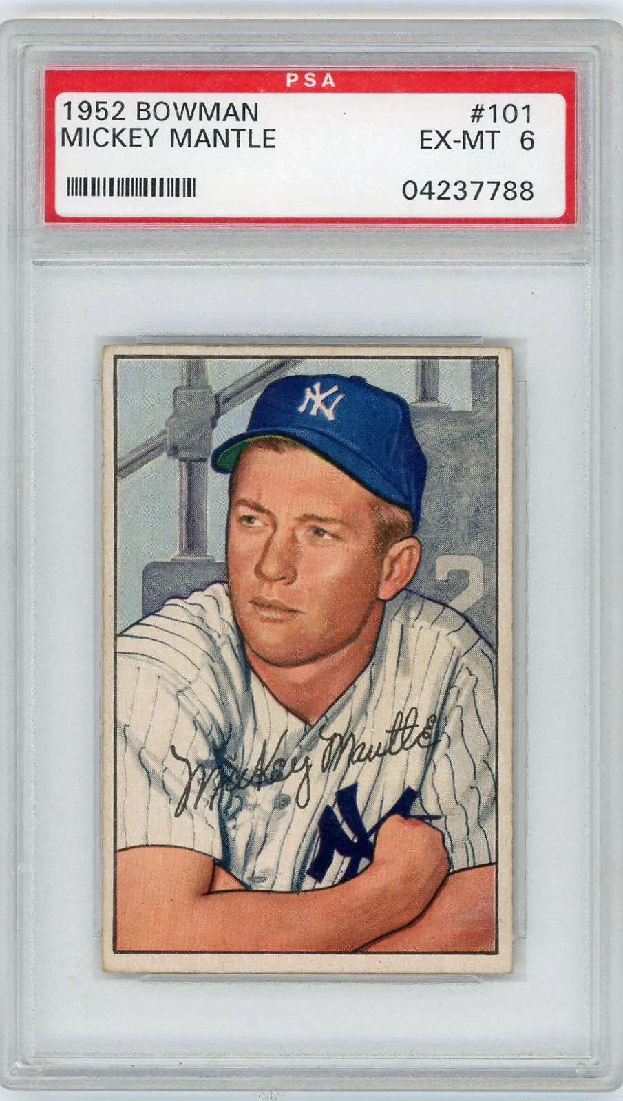 1952 Bowman Mickey Mantle #101 PSA 6