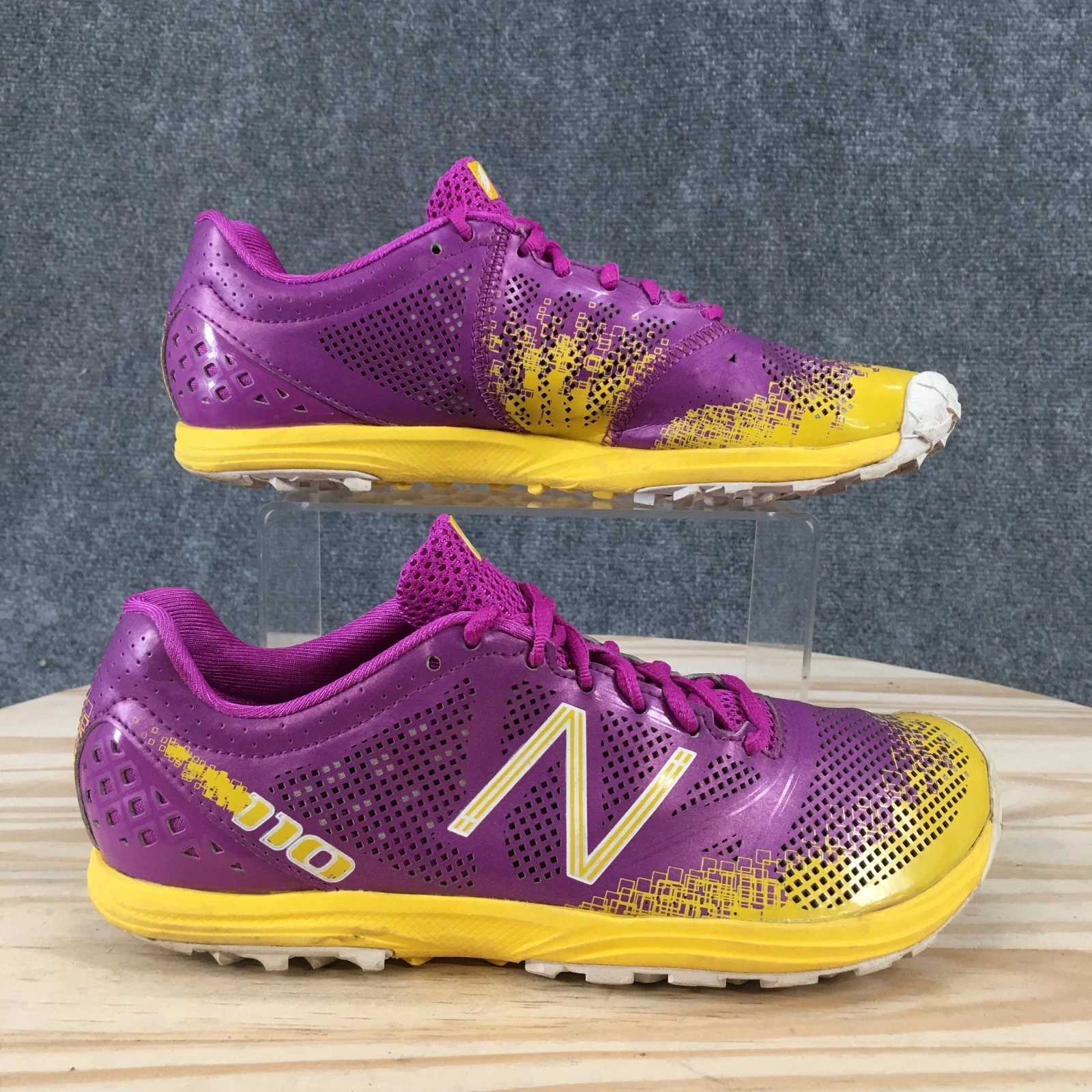New Balance Shoes Womens 9 110 Trail Running Sneakers WT110PL Purple Yellow
