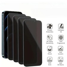 4 Pack for iPhone 16 15 14 Pro Max Plus Privacy Tempered Glass Screen Protector