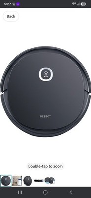 DEEBOT Robotic Vacuum Cleaner, Bagless Cordless Robot Vac, Black