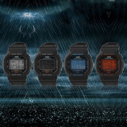1134 Skmei LED Digital Classic Children Kids 50m Waterproof Sports Watch URXD