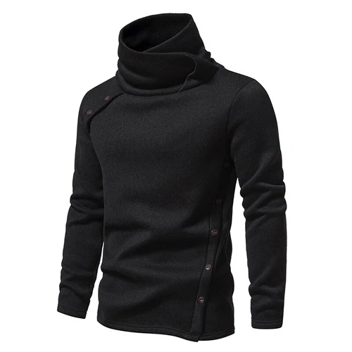 British Style Mens Casual Pile Neck High Collar Long Sleeve Pullover Top Sweater - Bild 14 von 28