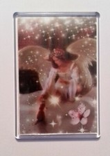 EXTRA LARGE FRIDGE MAGNET ? GAURDIAN ANGEL & CAT ? SPIRITUAL ? GOD