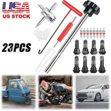 23Pcs Valve Stem Tool Kit Tire Installer Tool Valve Remover Tool Quick Change US