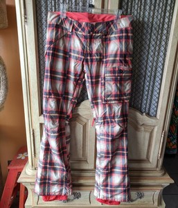 Burton Dry Ride Waterproof Retro Plaid Ski Snowboard Pants Women's Size Medium | eBay