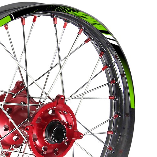For YAMAHA WR 450F 03-23 22 21 Wheel Stickers Rim 21" 18" Dirt Bike D01B Green