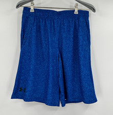 Under Armour Athletic Shorts sz L Youth Boy Large YL Royal Blue Speckled NWT
