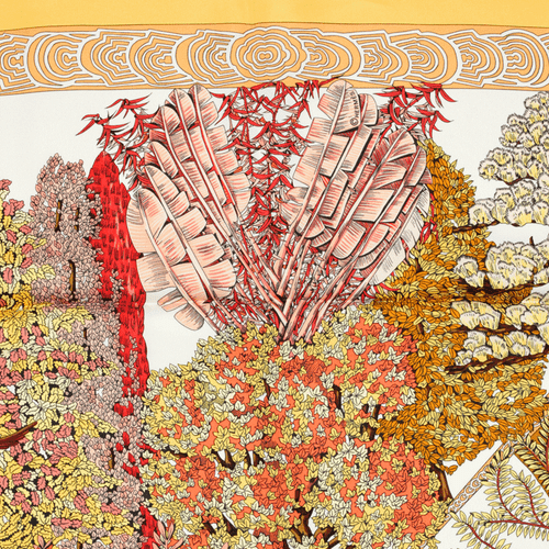 Hermes Scarf LEGENDES DE L'ARBRE Silk Carre Foulard ANNIE FAIVRE 90cm - Picture 4 of 6