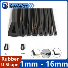 Rubber U Shape Channel Edge Trim Seal 1-16mm Car Door Boot Edge Protector Strip