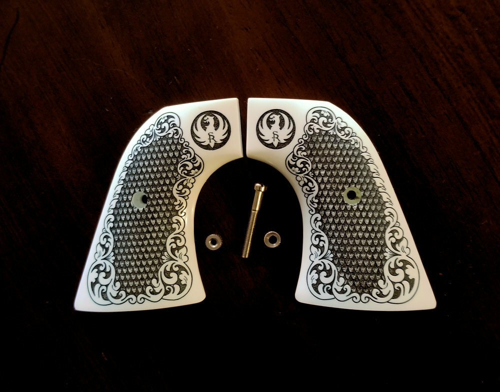 vory Ruger Super Blackhawk custom engraved Grps Grm Reaper Prayng