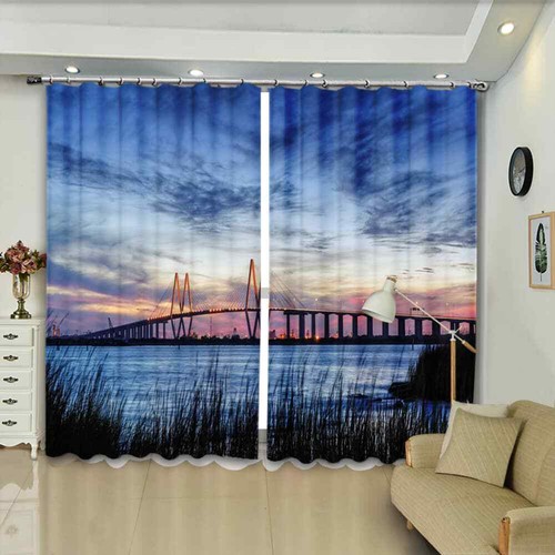 tender reed sways freely in the wind Printing 3D Blockout Curtains ...