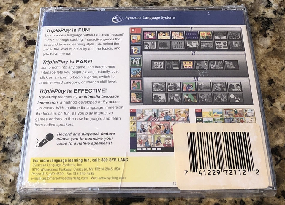 TRIPLE PLAY SPANISH CD. Windows CD-Rom. Ages 9-Adult. New & Sealed! - Image 2 of 2