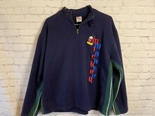 Disney Store Mickey Mouse Vintage Mens 1/4 Zip Pullover Size Large