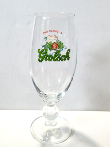 Grolsch EC Soccer Futbol 2000 .25 Liter Stemmed Glass 7 1/4" Tall - Picture 1 of 6