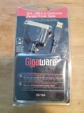 New Old Stock NOS Gigaware 6 ft USB-A to Centronics Parallel Printer Cable