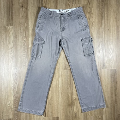 Vintage Y2K Cargo Pants Mens 34x32 Baggy Wide Skater Grunge Gorpcore Utility 90s - Picture 2 of 23