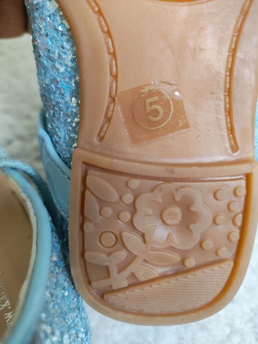 Kailee Baby Girls Flat 5M Blue Glitter Mary Jane Comfort Ballet Shoes - 第 19/20 張圖片