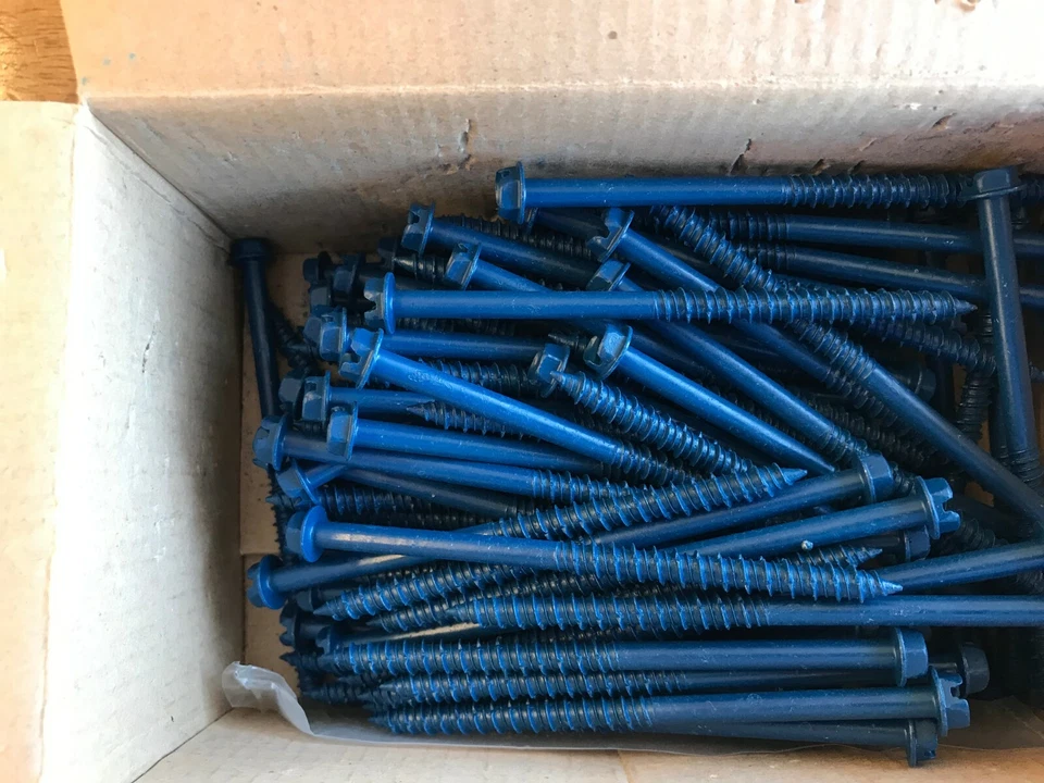 Combo de concreto 1/4" X 4" cabeça de lavadora hexagonal 100ct Servalite novo - Imagem 2 de 2