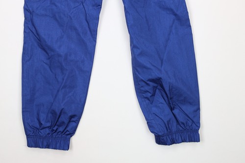 NOS Vtg 90s Umbro Boys Medium Soccer Spell Out Lined Nylon Joggers Pants Blue - Picture 12 of 12