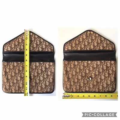 Christian Dior Monogram Trotter Canvas Clutch Bag - Brown