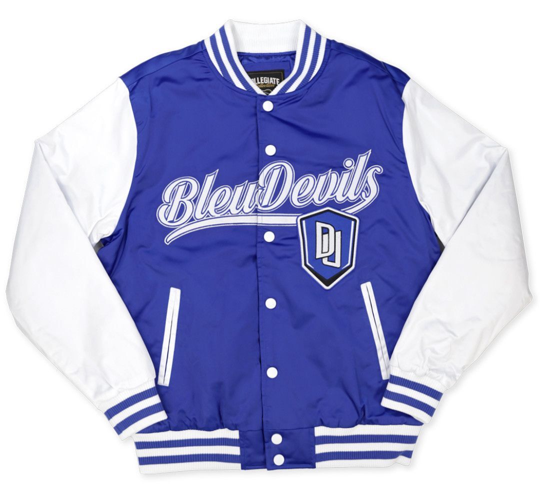 Dillard University M7 Baseball Jacket Royal Blue