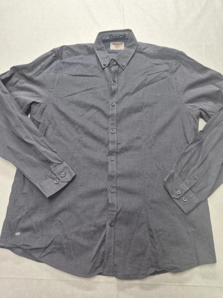 Camisa de lavandería Tokyo para hombre gris algodón manga larga talla: grande Foto 4 de 4