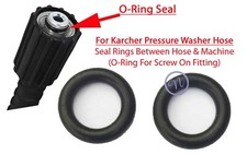 Karcher Pressure Washer Screw On Fitting (HD) 2 Rubber O Ring Seals