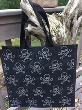 NEW Shopping Bag~SKULL & CROSSBONES ☠️SKELETON~Pirate~reusable Tote~Marshalls