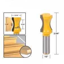1pcs 23/32" Radius Convex Trim Molding Router Bit - 1/2" Shank