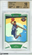 POP 1 O.J. Mayo RC BGS 10: 2008-09 Bowman Chrome Refractors Pristine Rookie /499