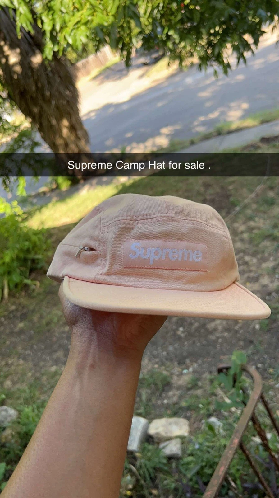 Chapeau de camp rose perforé 5 panneaux SS17 fabriqué aux États Unis 