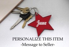 Star Key Chain - Personalized Free - Engraved Keyring