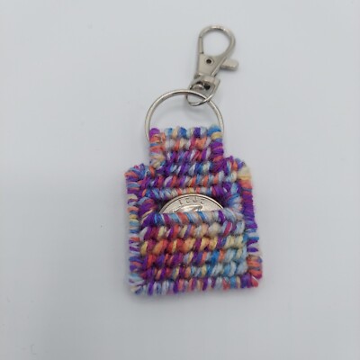 Aldi Quarter Keeper Holder Keychain Variegated Retro - Main Image