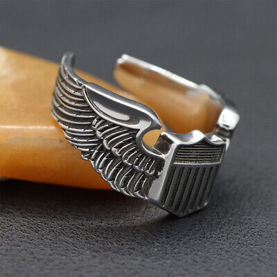 Men`s WWII US Army Air Force Pilot Eagle Wings Sterling Men`s WWII US Army Air Force Pilot Eagle Wings Sterling