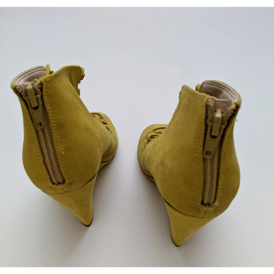 Zapatos gamuza cuero tacón alto punta abierta con cordones cuñas para mujer talla 5,5 Foto 4 de 4