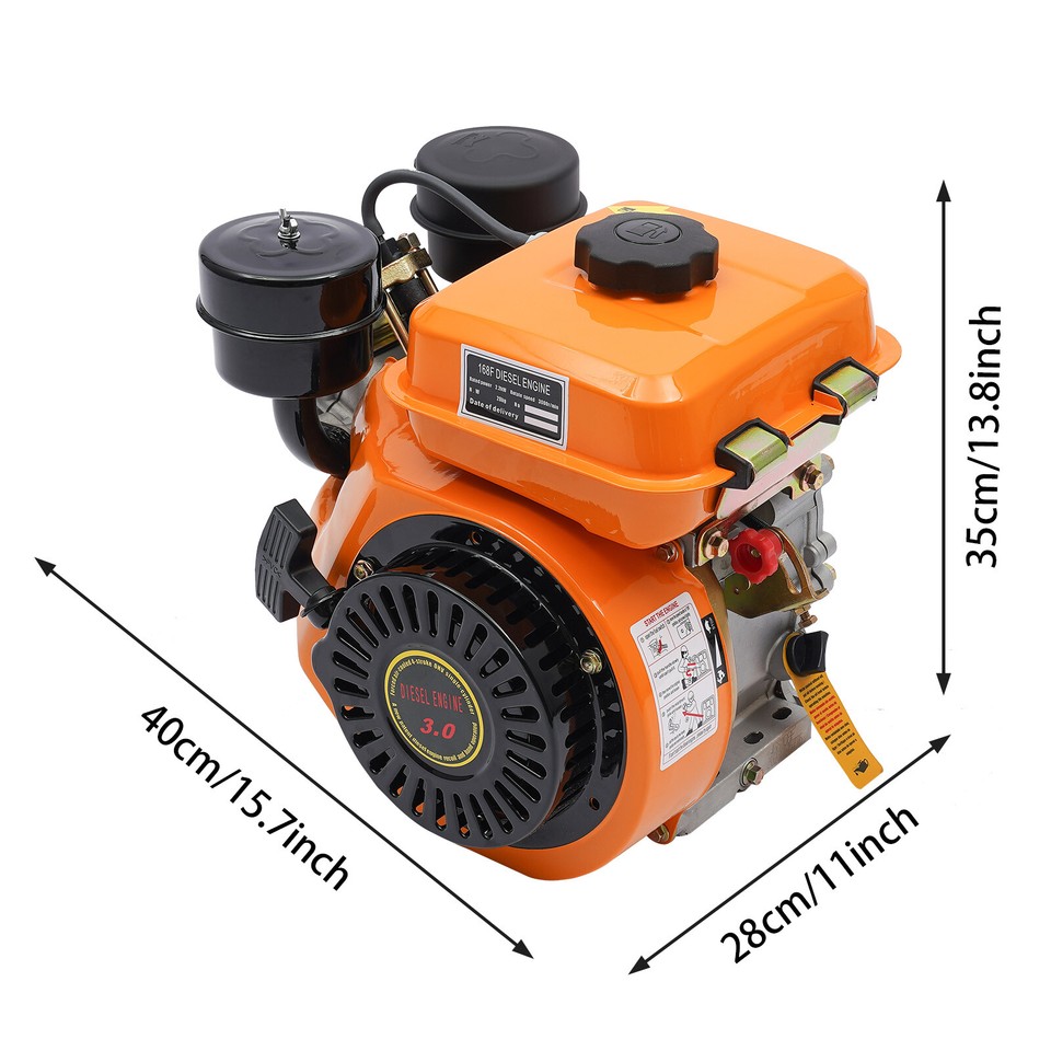 4 Stroke Diesel Engine Single Cylinder Aircooling Manual Start Small