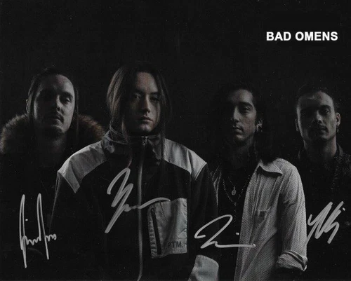 REPRINT - BAD OMENS Noah Sebastian Signed 8 x 10 Glossy Photo Poster RP Man Cave