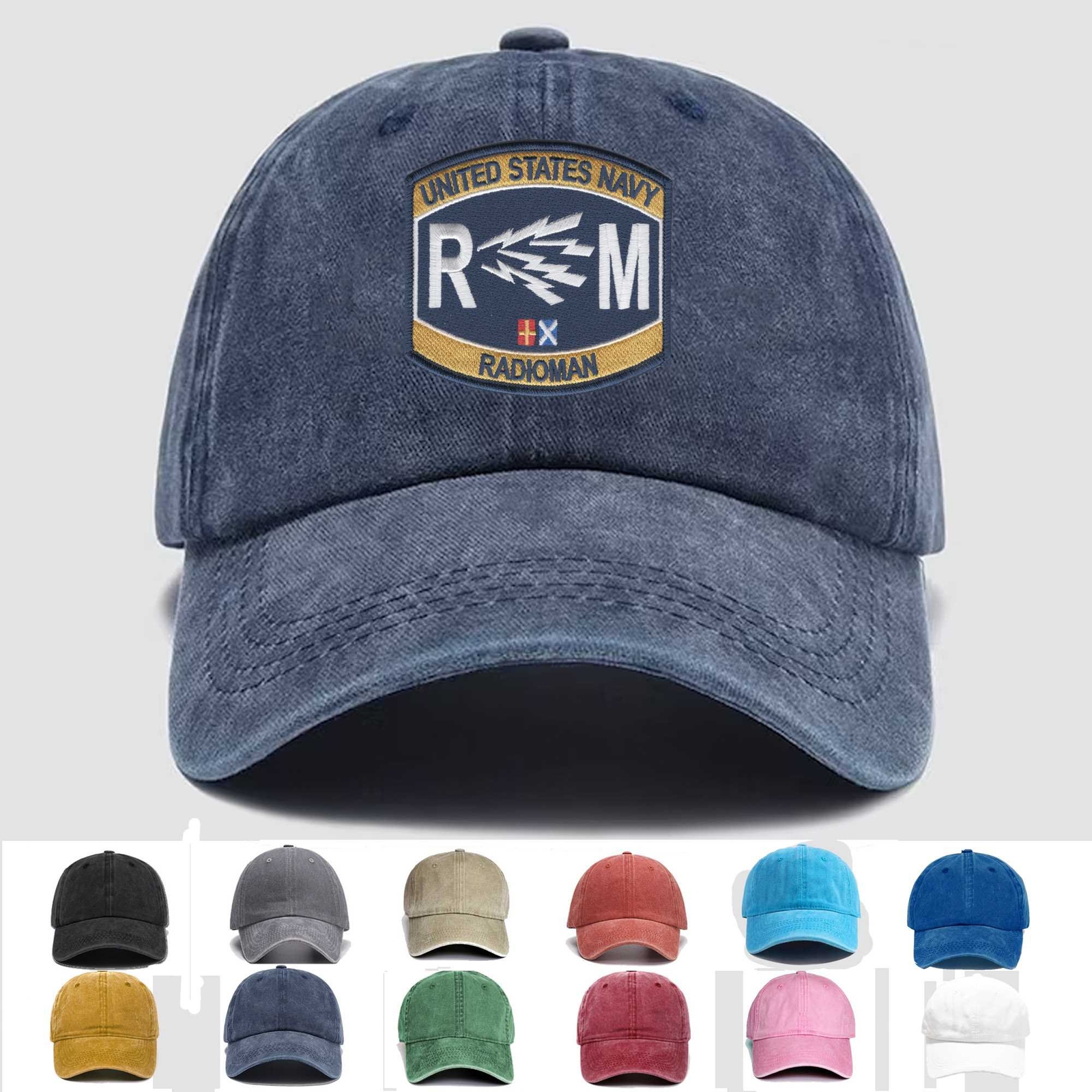 Custom Embroidered Hat Radioman Rating, Veteran Cap, Trucker Hat, Gift Idea