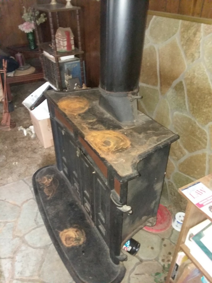 Franklin Wood Burning Stove Fireplace Cast Iron 70s | eBay