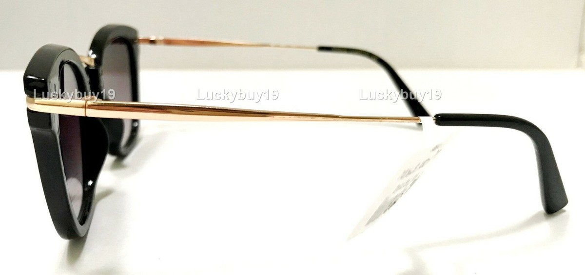 NEW! Vince Camuto Sunglasses Cat Eye Black Gold Detail UV Protection VC898 OX Vince Camuto Cat Eye Sunglasses Black And Gold Frame Smoke  main image 4