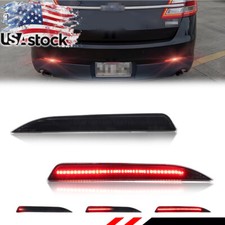 Smoked Red LED Rear Reflector Lights For 13-19 Taurus & Police Interceptor Sedan